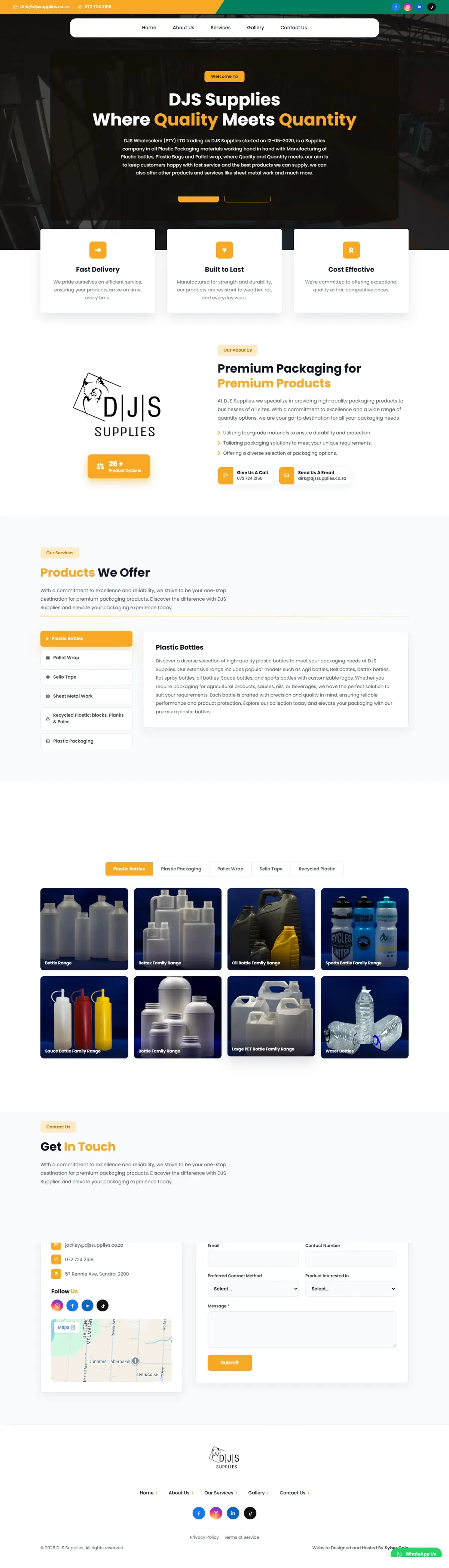 DJS Supplies website