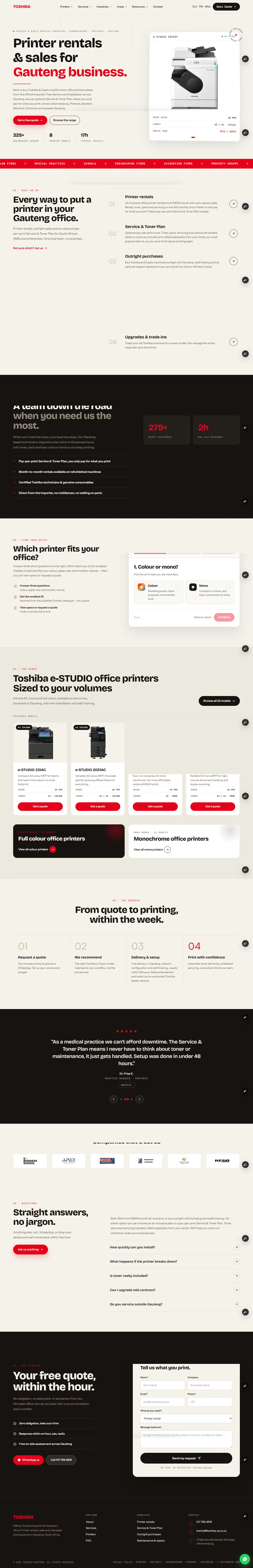 Toshiba Gauteng and ToshiTools website